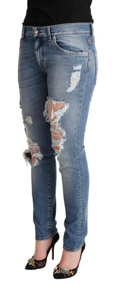 Jean skinny en denim vieilli chic Dolce &amp; Gabbana