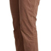 Costume National Brown Cotton Tapered Cropped Pants