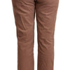 Costume National Brown Cotton Tapered Cropped Pants