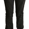 Costume National – Schwarze Skinny-Hose aus Baumwolle mit mittlerer Taille