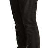 Costume National – Schwarze Skinny-Hose aus Baumwolle mit mittlerer Taille