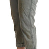 CYCLE Gray 100% Cotton Mid Waist Skinny Cropped Pants