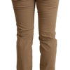 Jacob Cohen Brown Cotton Stretch Mid Waist Skinny Pants