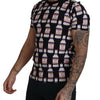 Dolce & Gabbana Black Bacio Di Venere Cotton Crew T-shirt