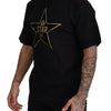 Dolce & Gabbana Black Gold STAR Crown DG Cotton Crewneck T-shirt
