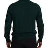 Dolce & Gabbana Green Cashmere Crewneck Pullover Sweater