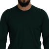 Dolce & Gabbana Green Cashmere Crewneck Pullover Sweater