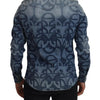 Dolce & Gabbana Blue Denim Stretch DG Logo Casual Mens Slim Shirt