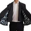Dolce & Gabbana Blue Linen Formal Mens Blazer Jacket