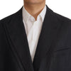Dolce & Gabbana Blue Linen Formal Mens Blazer Jacket