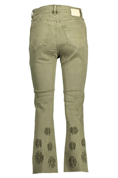 Desigual Green Cotton Jeans & Pants