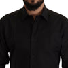 Dolce & Gabbana Black GOLD Slim Fit Tuxedo Dress Shirt