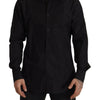 Dolce & Gabbana Black GOLD Slim Fit Tuxedo Dress Shirt
