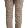 Acht Beige Tencel Mid Waist Tapered Casual Pants