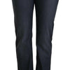 MARGHI LO' Dark Blue Cotton Straight Denim Jeans