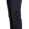 MARGHI LO' Dark Blue Cotton Straight Denim Jeans