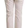 L'Autre Chose White Cotton Mid Waist Cropped Denim Jeans