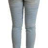 Liu Jo Light Blue Cotton Mid Waist Slim Fit Denim Jeans