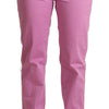 Jacob Cohen Pink Cotton Low Waist Denim Tapered Jeans
