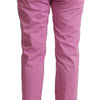 Jacob Cohen Pink Cotton Low Waist Denim Tapered Jeans