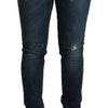 Acht Blue Washed Low Waist Slim Fit Denim Jeans