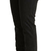 Ermanno Scervino Black Low Waist Skinny Denim Cotton Jeans