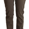 CYCLE Brown Cotton Low Waist Skinny Casual Jeans