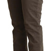 CYCLE Brown Cotton Low Waist Skinny Casual Jeans