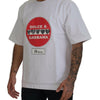 Dolce & Gabbana White Amor Heart Cotton Crewneck T-shirt