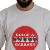 Dolce & Gabbana White Amor Heart Cotton Crewneck T-shirt