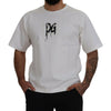 T-shirt ras du cou blanc intemporel Dolce &amp; Gabbana avec logo