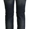 Acht Blue Washed Cotton Low Waist Skinny Denim Jeans