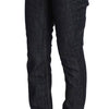 Acht Blue Denim Cotton Bottoms Straight Fit Jeans