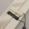 Dolce & Gabbana Off-White 100% Silk Slim Adjustable  Accessory Necktie