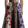 Dolce &amp; Gabbana Midikleid Patchwork Floral Jaquard Seide