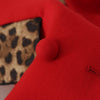 Trench-coat léopard rouge élégant Dolce &amp; Gabbana
