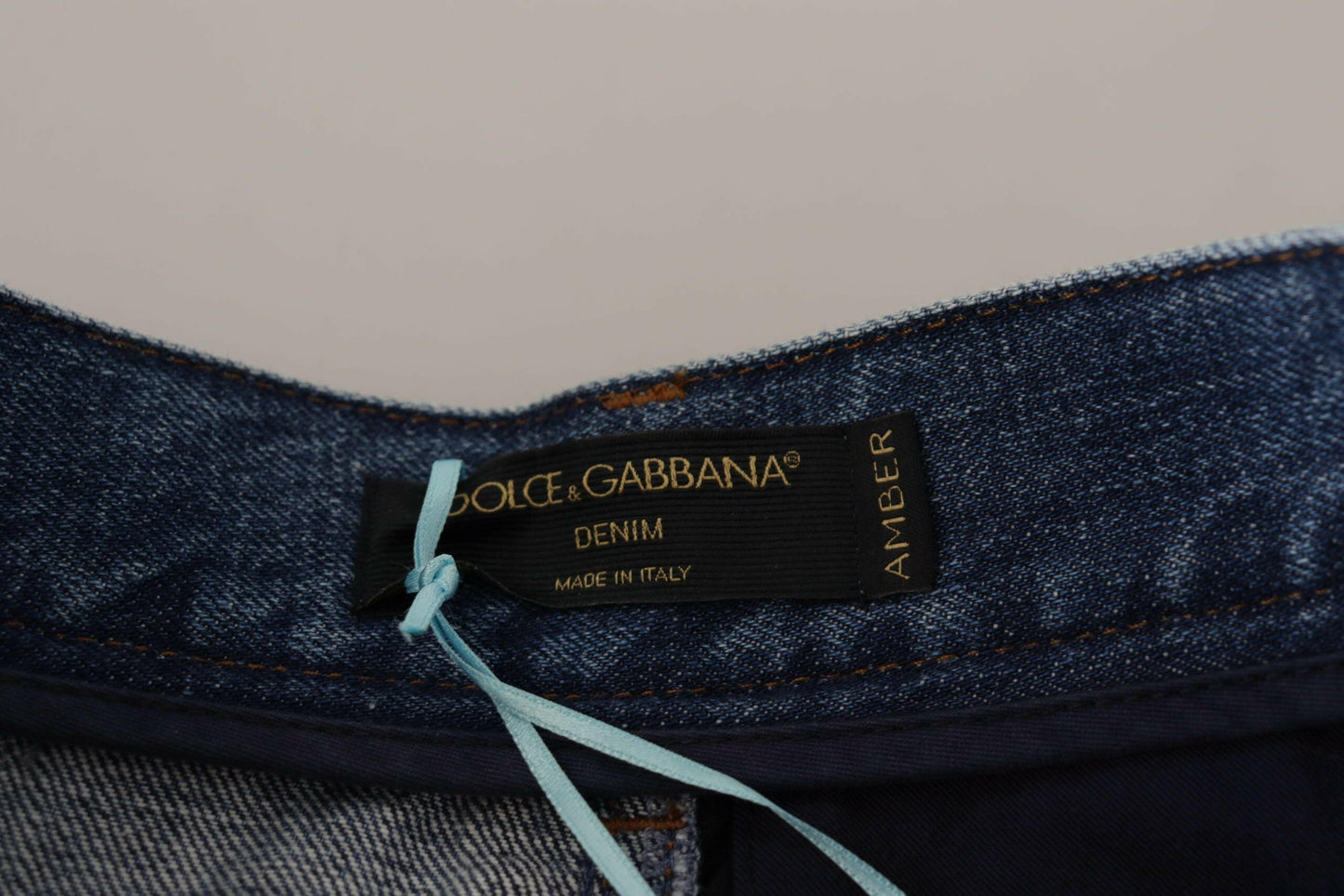 Jean décontracté en denim jacquard patchwork Dolce &amp; Gabbana