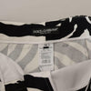 Dolce & Gabbana Black White Cotton Stretch Hot Pants Shorts