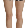 Dolce & Gabbana Black White Cotton Stretch Hot Pants Shorts