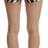 Dolce & Gabbana Black White Cotton Stretch Hot Pants Shorts