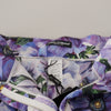 Dolce & Gabbana Purple Anemone High Waist Hot Pants Shorts