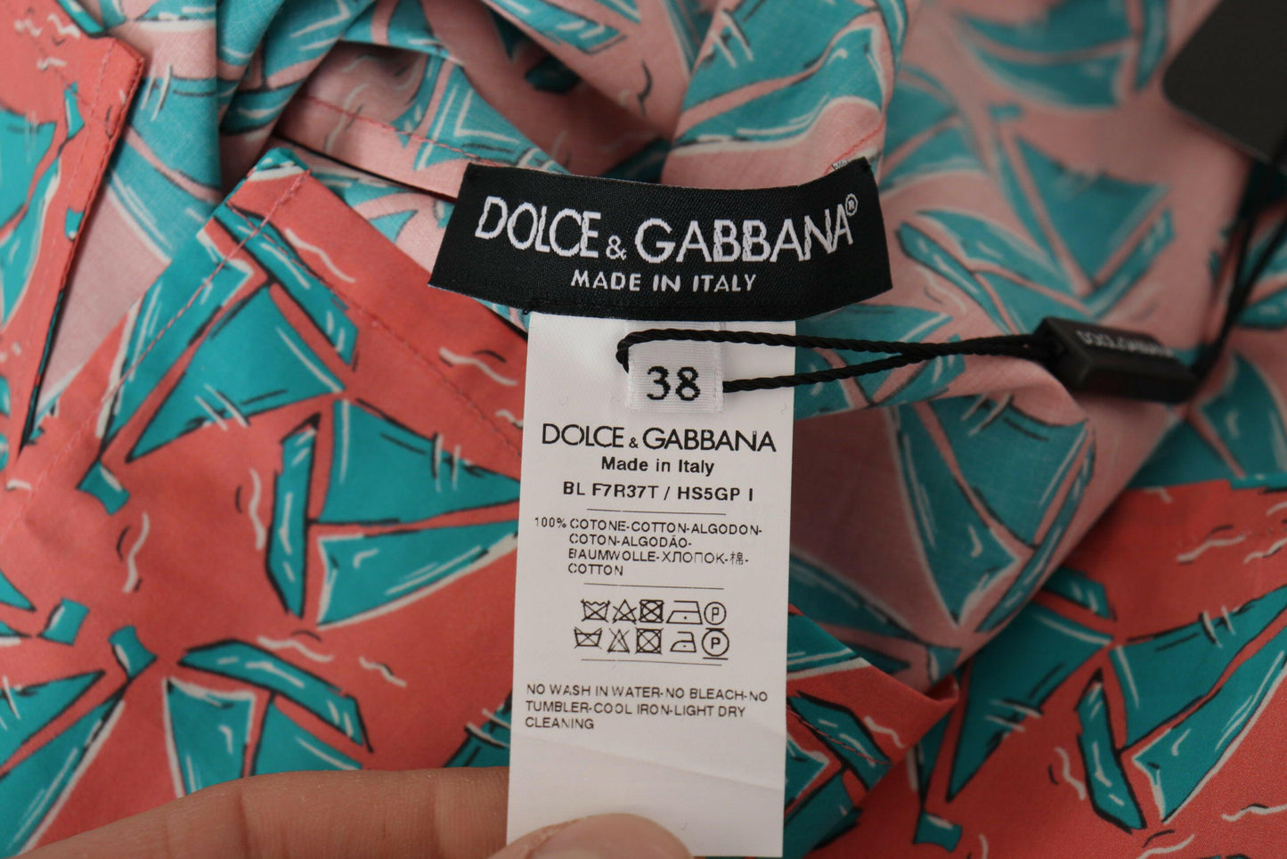 Haut en coton rose à imprimé voilier chic Dolce &amp; Gabbana