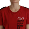 T-shirt ras du cou en coton rouge élégant Dolce &amp; Gabbana