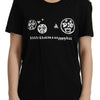 Dolce &amp; Gabbana Schwarzes Baumwoll-T-Shirt mit Rundhalsausschnitt und Logo-Motiv