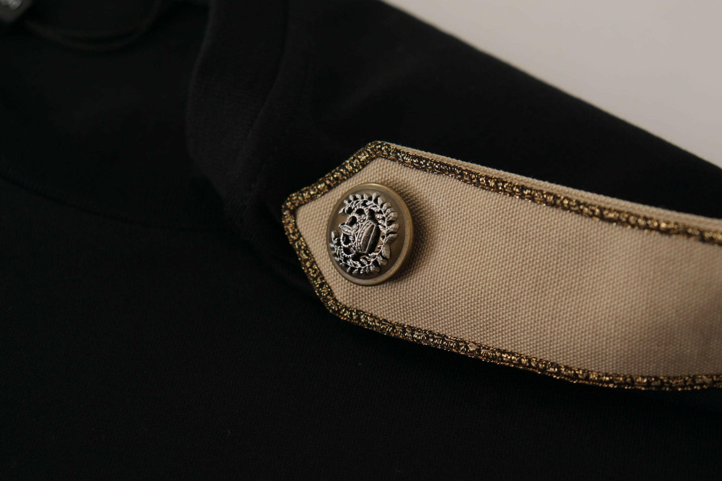 Dolce &amp; Gabbana Schwarzes Baumwoll-T-Shirt mit Rundhalsausschnitt und Logo-Motiv