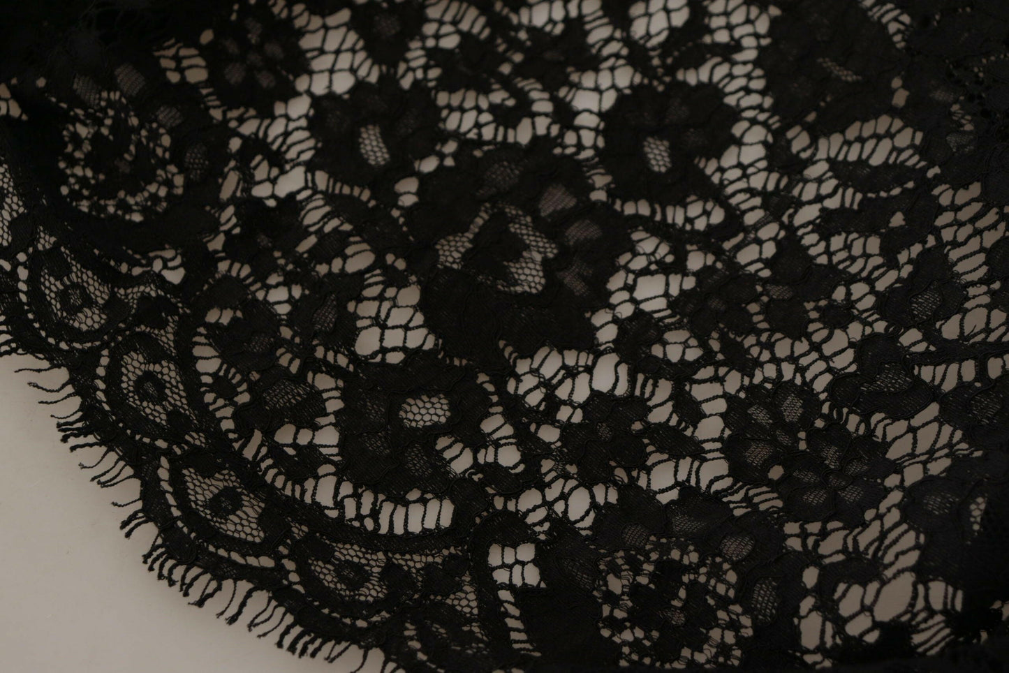Dolce & Gabbana Black Floral Lace Pullover Sicily Blouse