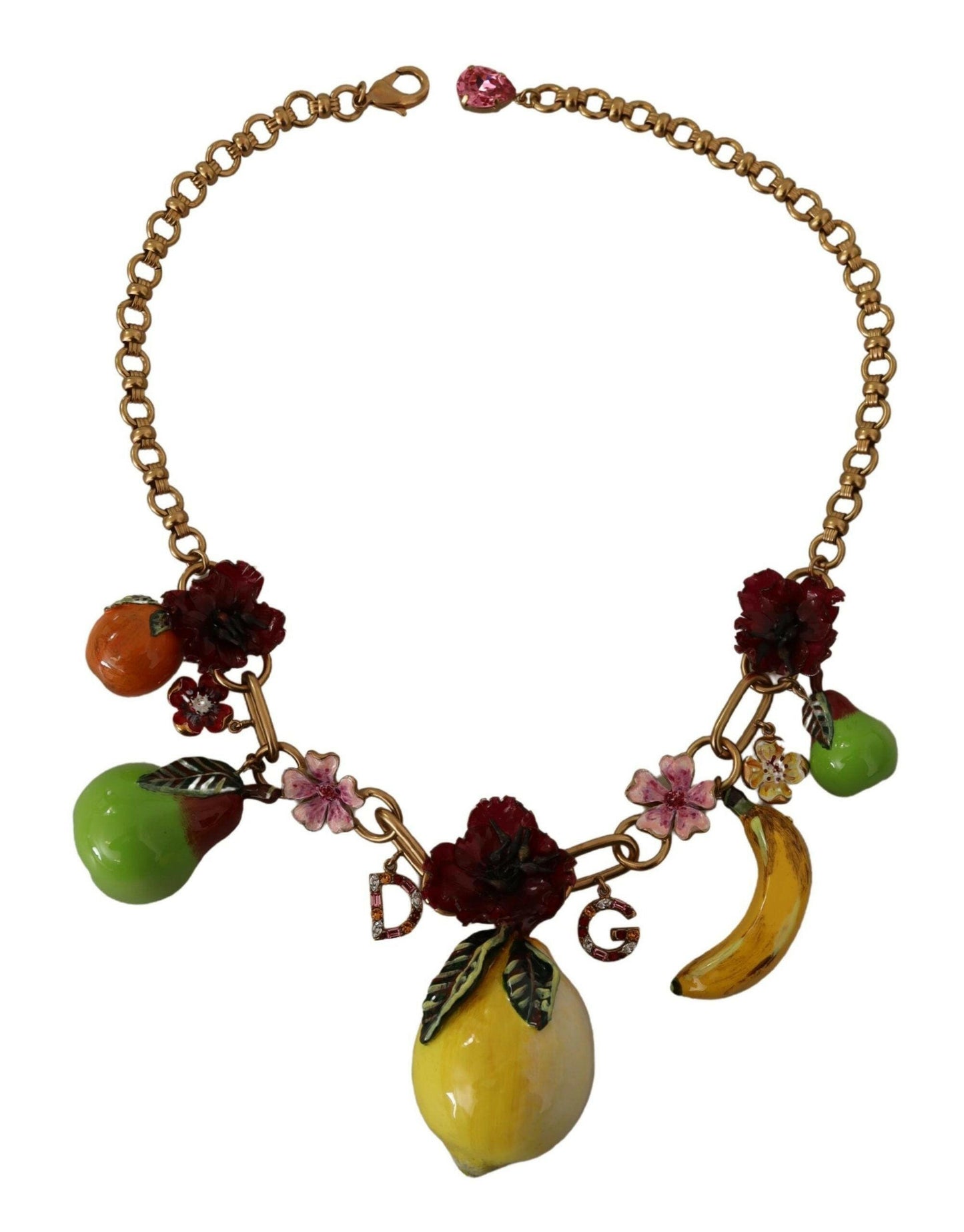 Collier Dolce &amp; Gabbana Chic Gold Statement en forme de fruits de Sicile