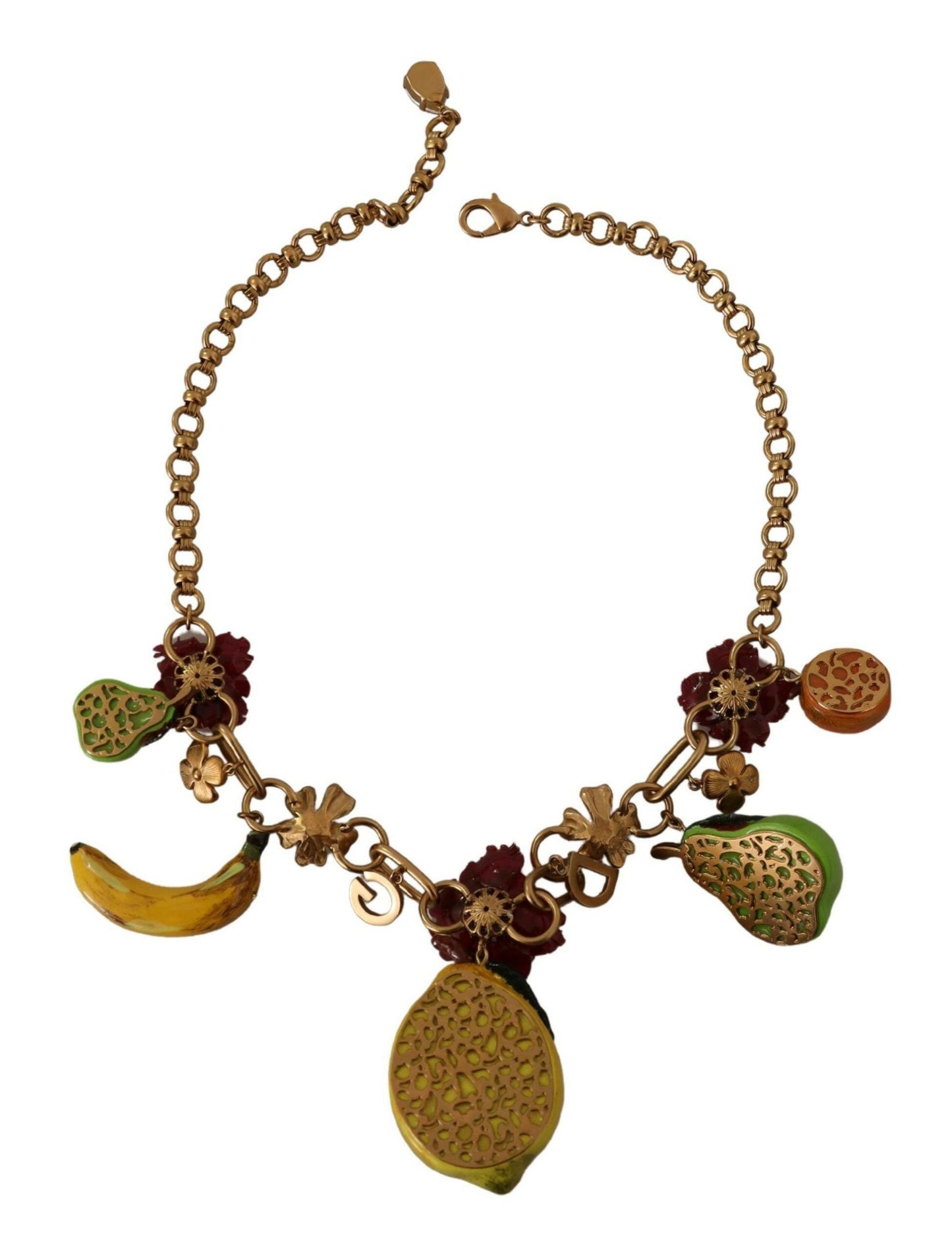Collier Dolce &amp; Gabbana Chic Gold Statement en forme de fruits de Sicile