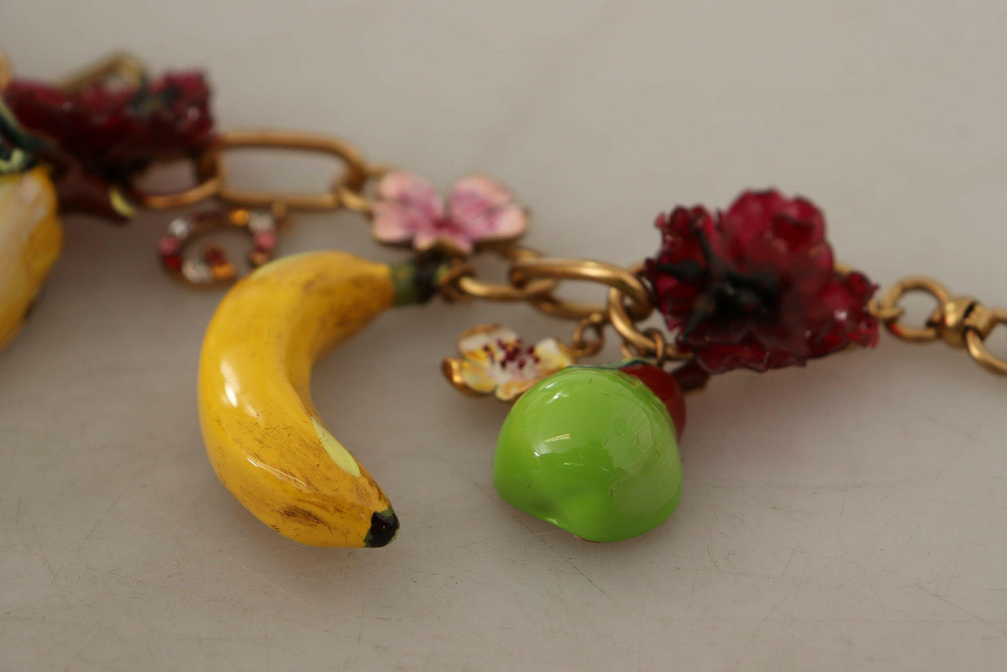 Collier Dolce &amp; Gabbana Chic Gold Statement en forme de fruits de Sicile