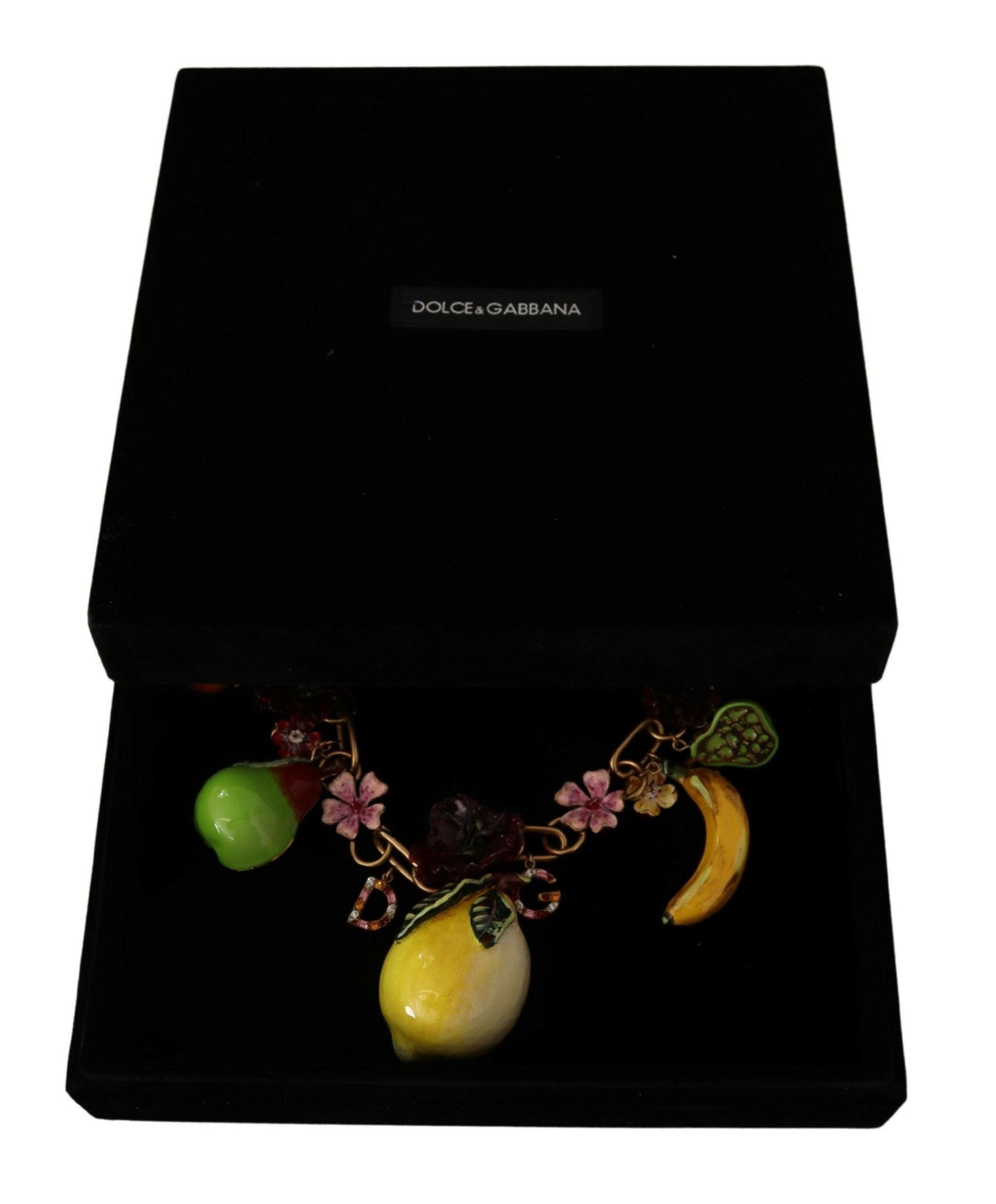 Collier Dolce &amp; Gabbana Chic Gold Statement en forme de fruits de Sicile